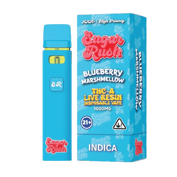 BLUEBERRY_MARSHMELLOW_INDICA-min Sugar Rush 1g THC-A Live Resin disposable BLUEBERRY MARSHMELLOW INDICA